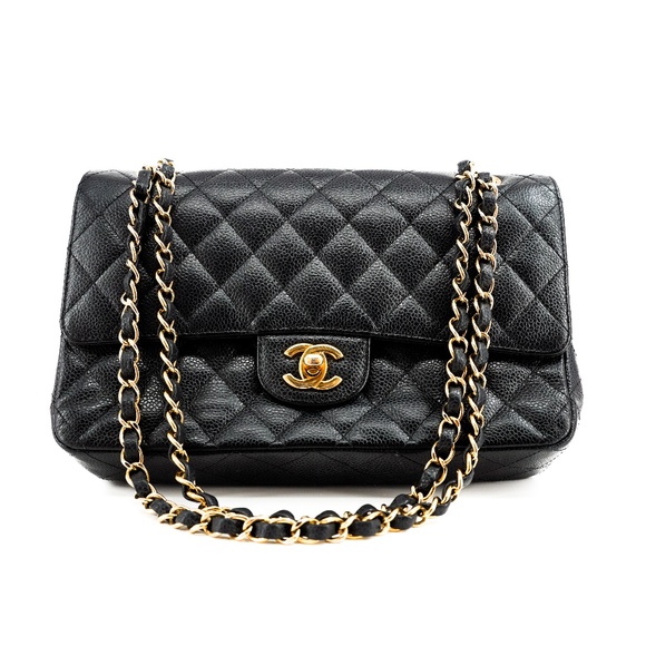 Chanel Quilted Caviar Classic Medium Double Flap Bag - Picture 1 of 6